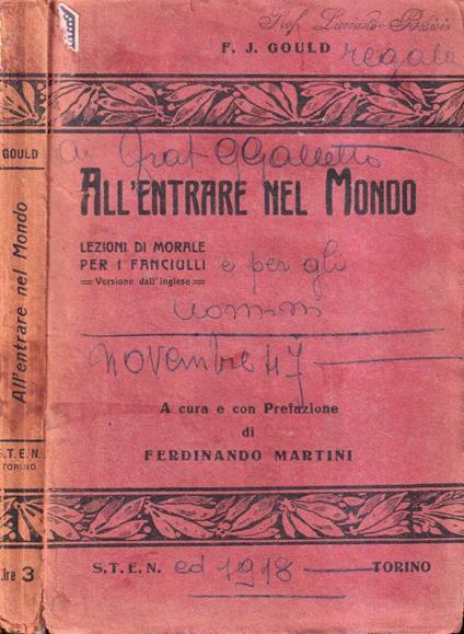 All'entrare nel mondo - copertina