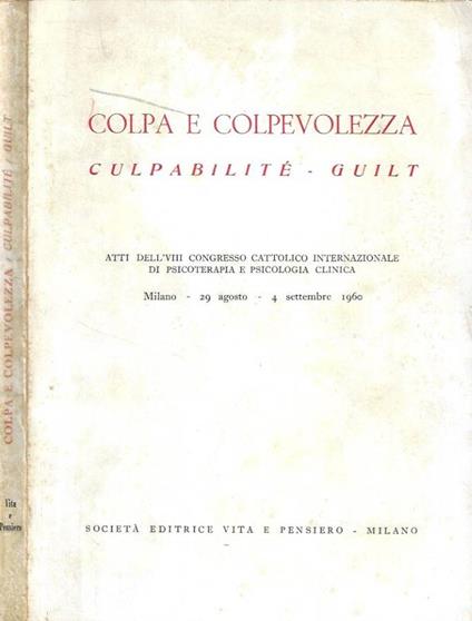 Colpa e Colpevolezza - copertina