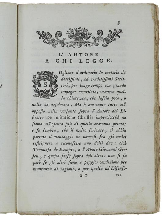 Saggio Dell'Operetta Intitolata De Imitatione Christi Volgarmente Attribuita A Tommaso De Kempis, Con Una Dissertazione Sopra L'Autore Della Medesima Sin Ora Sconosciuto Ed Altre Operette Estranee - Pietro Baita - copertina