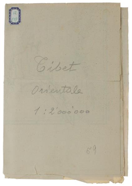 Tibet Orientale. Carta 1:2.000.000  "Facsimile Of An Original Sheet Of The Map Of The Tarim River" - copertina