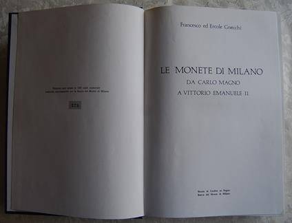 Le Monete Di Milano. Da Carlo Magno A Vittorio Emanuele Ii - copertina
