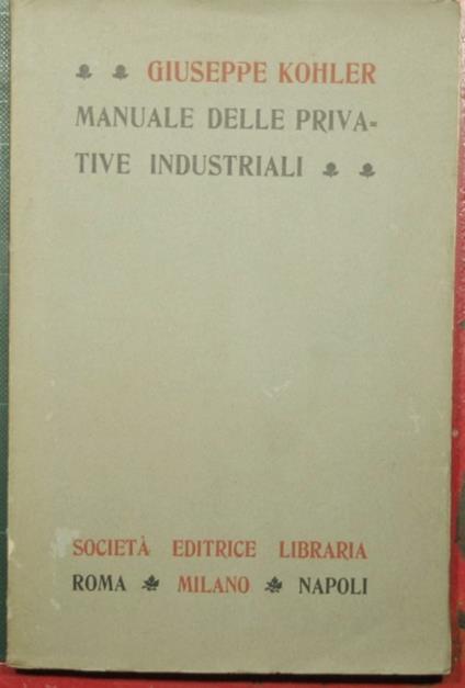 Manuale delle privative industriali - copertina