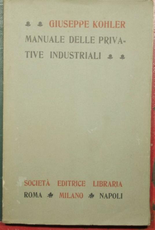 Manuale delle privative industriali - copertina