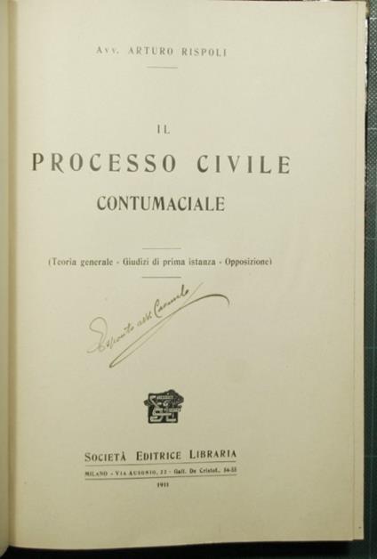 Il processo civile contumaciale - copertina
