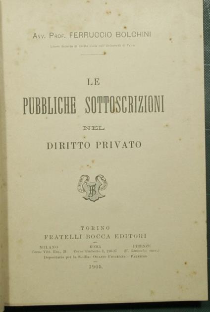 Le pubbliche sottoscrizioni nel diritto privato - copertina