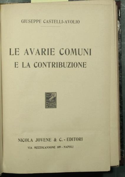 Le avarie comuni e la contribuzione - copertina