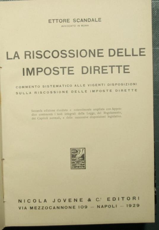 riscossione delle imposte dirette - copertina
