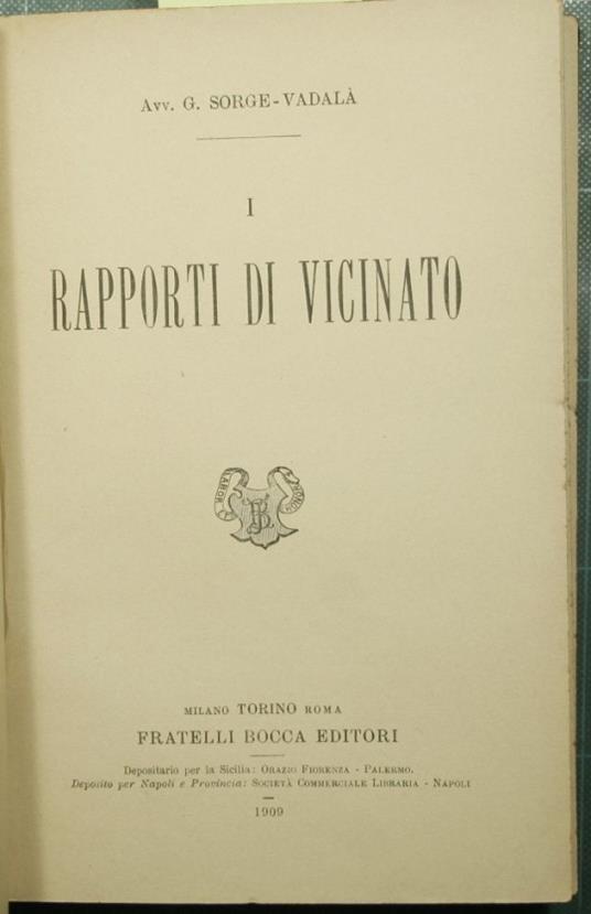 I rapporti di vicinato - copertina