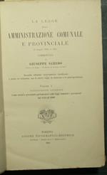 legge sulla amministrazione comunale e provinciale