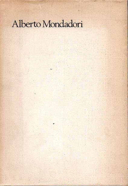 Alberto Mondadori - copertina