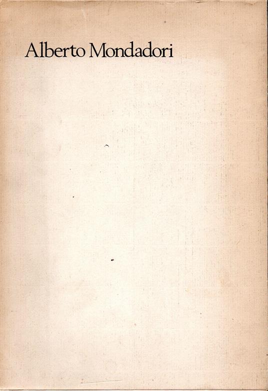 Alberto Mondadori - copertina