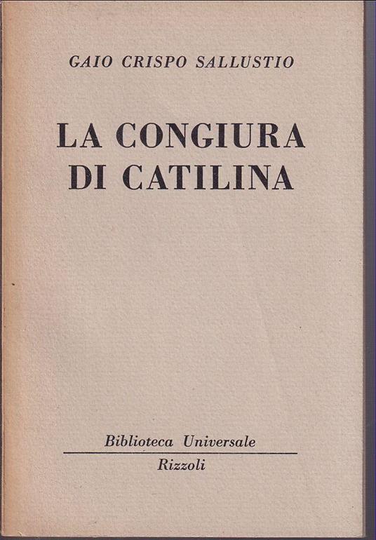 congiura di Catilina - copertina