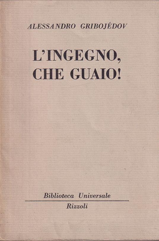 L' ingegno, che guaio! - copertina