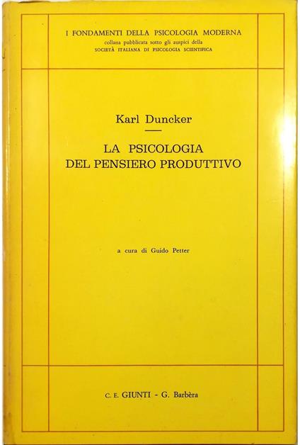 psicologia del pensiero produttivo - copertina