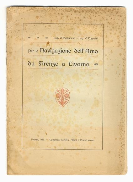 Per la navigazione dell'Arno da Firenze a Livorno - copertina