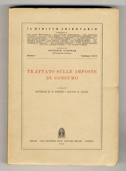 Trattato sulle imposte di consumo - copertina