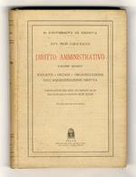Diritto amministrativo. Volume IV: Soggetti, organi, organizzazione dell'amministrazione diretta