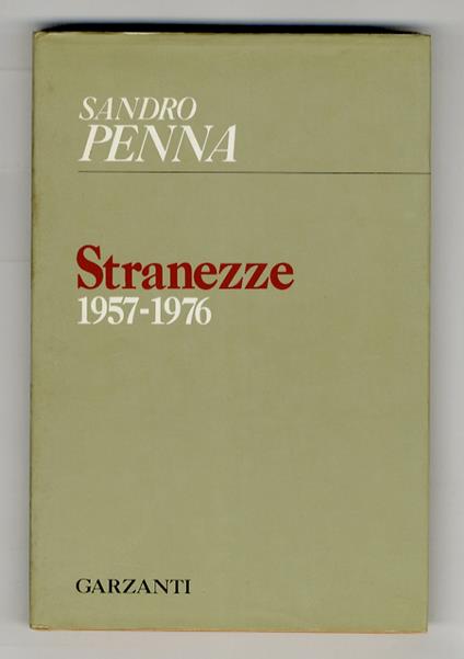 Stranezze (1957-1976). (Postfazione di Cesare Garboli) - Sandro Penna - copertina