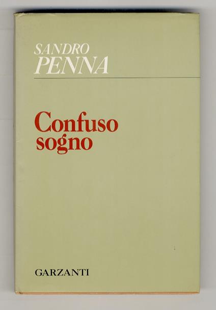 Confuso sogno. A cura di Elio Pecora - Sandro Penna - copertina