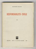 Responsabilità civile. II. (Unico pubblicato)