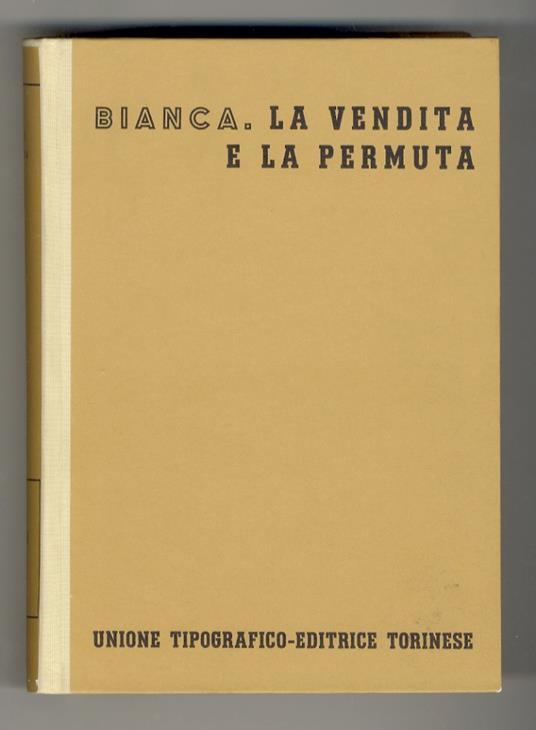 vendita e la permuta - Massimo Bianca - copertina