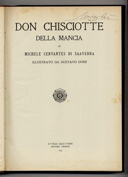 Don Chisciotte della Mancia. Illustrato da Gustavo Doré - copertina
