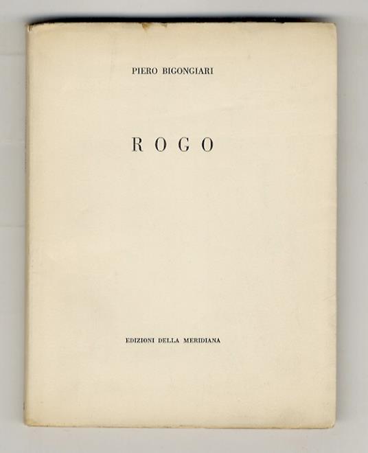 Rogo - Piero Bigongiari - copertina