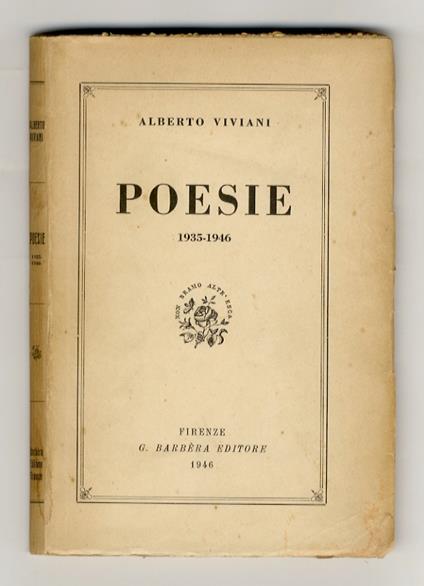 Poesie. 1935-1945 - Alberto Viviani - copertina