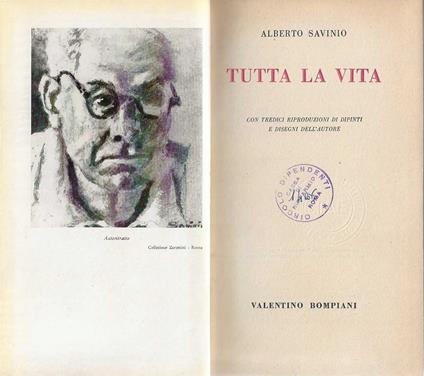 Tutta la vita - Alberto Savinio - copertina