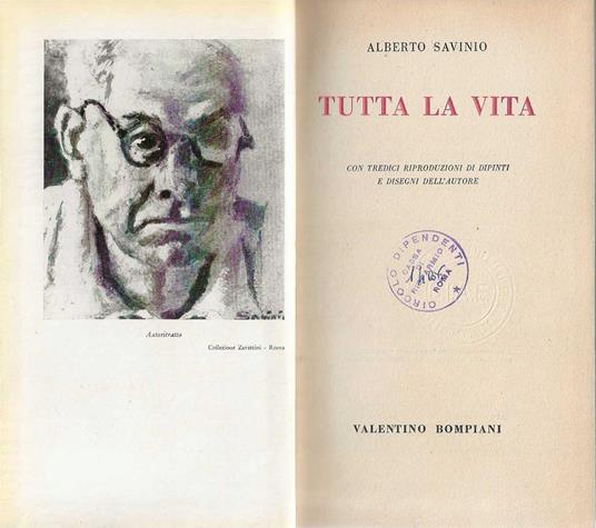 Tutta la vita - Alberto Savinio - copertina