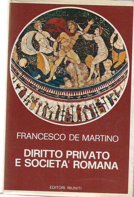 Diritto Privato e società romana - Francesco De Martino - copertina