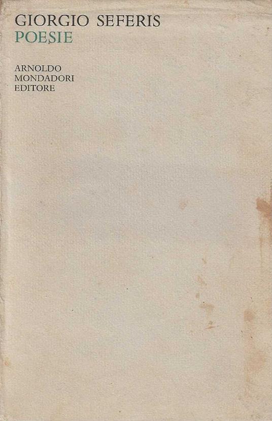 Poesie - Giorgio Seferis - copertina