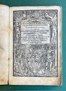 Francisci Pamphili, praestatissimi poetae Sanctoseverinatis Picenum, hoc est de Piceni, quae Anconitana vulgo Marchia nominatur, et nobilitate, et laudibus. Opus nunc primum in lucem Jani Matthei Durastantis sumptibus editum - copertina