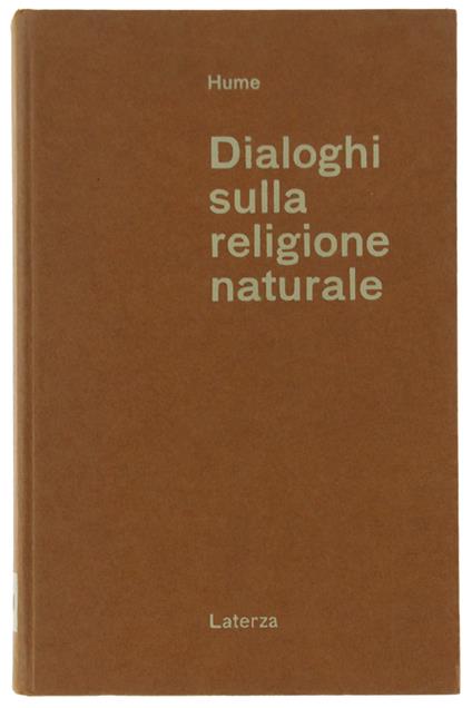 Dialoghi Sulla Religione Naturale - David Hume - copertina