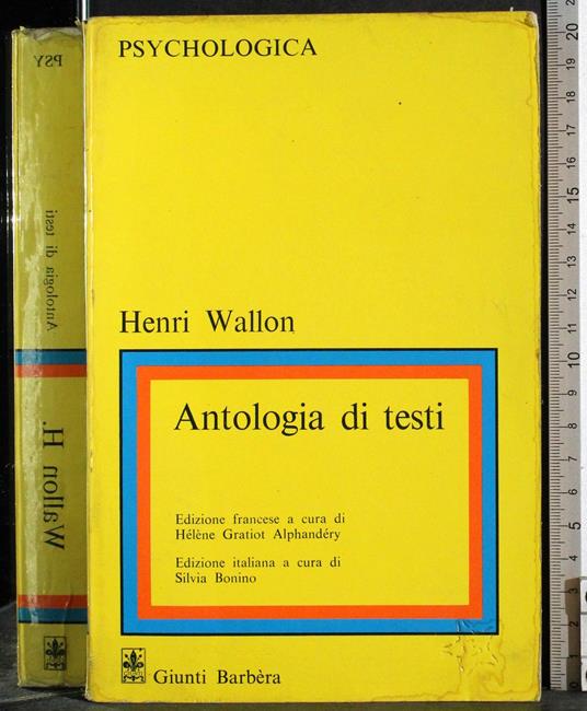 Antologia di testi - Henri Wallon - copertina