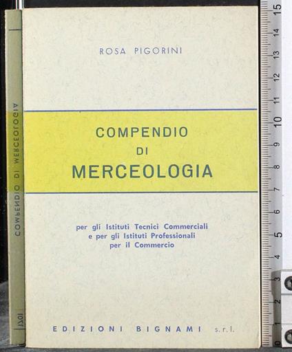 Compendio di merceologia - copertina
