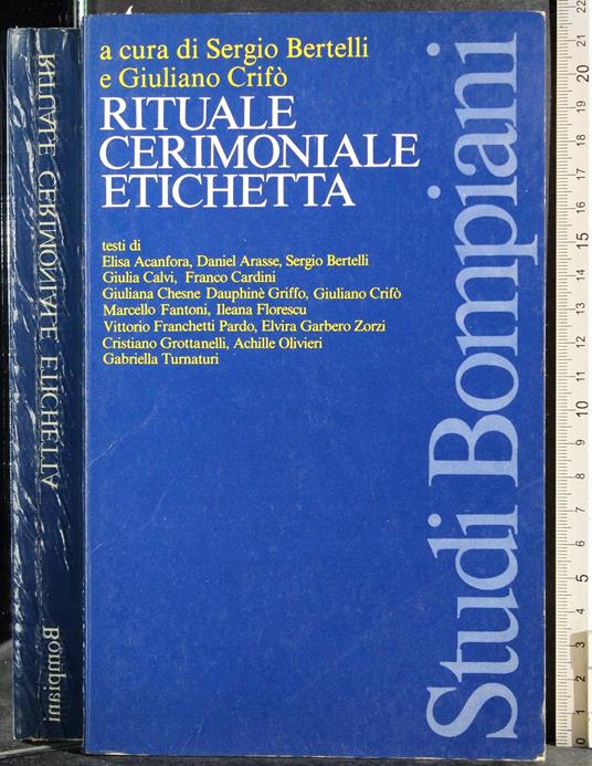 Rituale cerimoniale etichetta - copertina