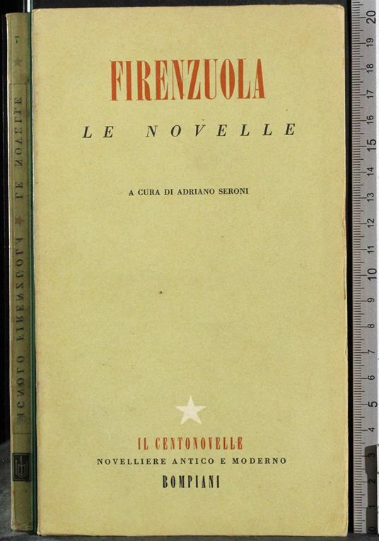 Le novelle - Agnolo Firenzuola - copertina
