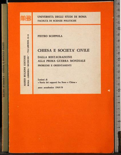 Chiesa e società civile - Pietro Scoppola - copertina