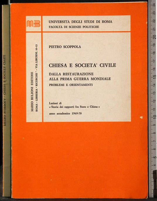 Chiesa e società civile - Pietro Scoppola - copertina