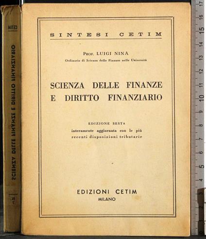 Scienza della finanze e diritto finanziario - copertina