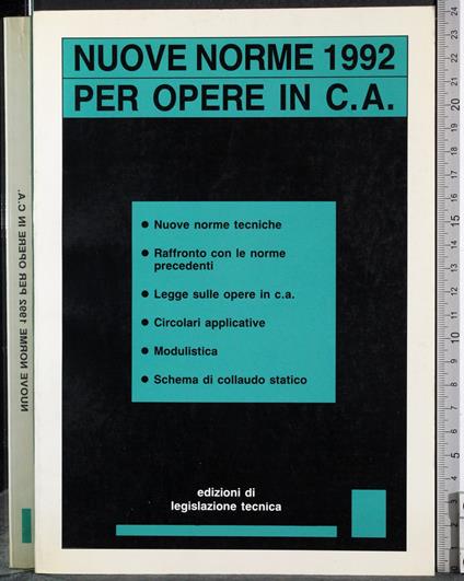 Nuove norme 1992 per opere in CA - copertina