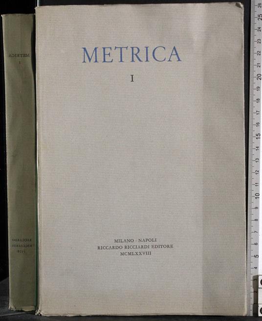 Metrica. Vol I - copertina