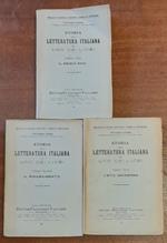 STORIA DELLA LETTERATURA ITALIANA PER USO DEI LICEI (3 volumi)