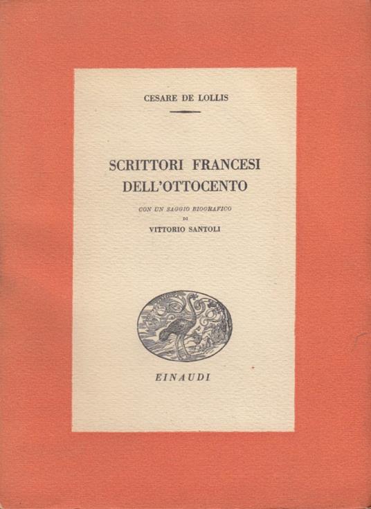 Scrittori francesi dell'ottocento - Cesare De Lollis - copertina