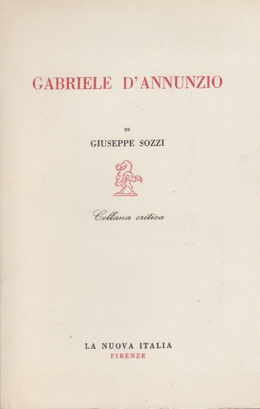 Gabriele D'Annunzio - Giuseppe Strozzi - copertina