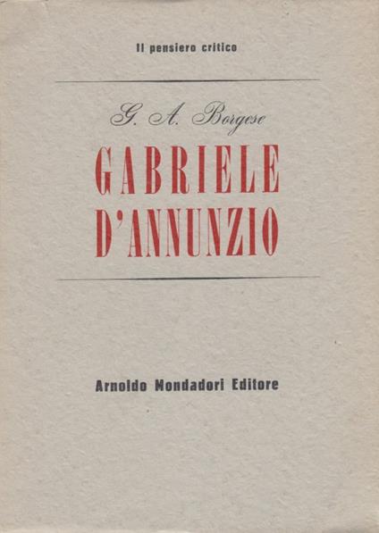 Gabriele d'Annunzio - copertina