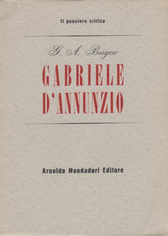 Gabriele d'Annunzio - copertina
