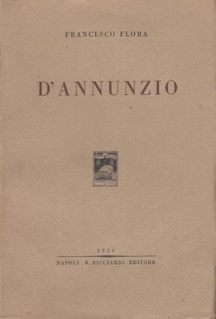 D'Annunzio - Francesco Flora - copertina