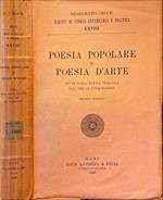 Poesia popolare e poesia d' arte. Benedetto Croce